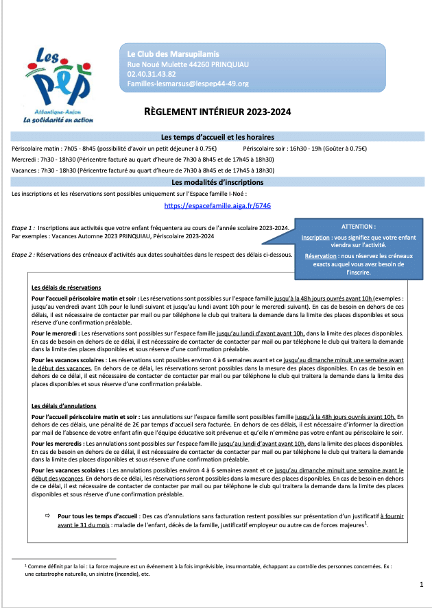 Règlement intérieur 2023 2024 PRINQUIAU