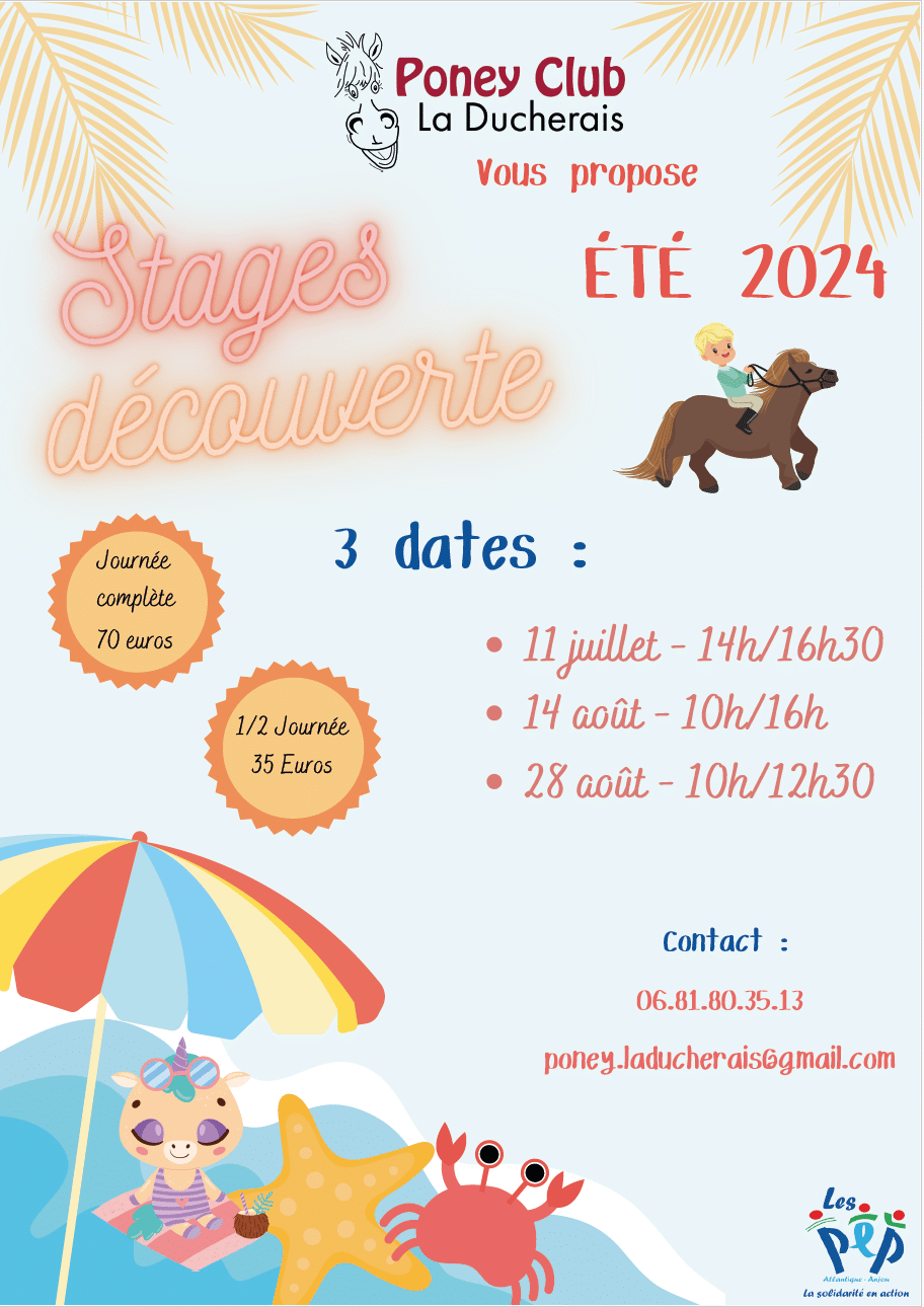Stage Poney Club été 2024